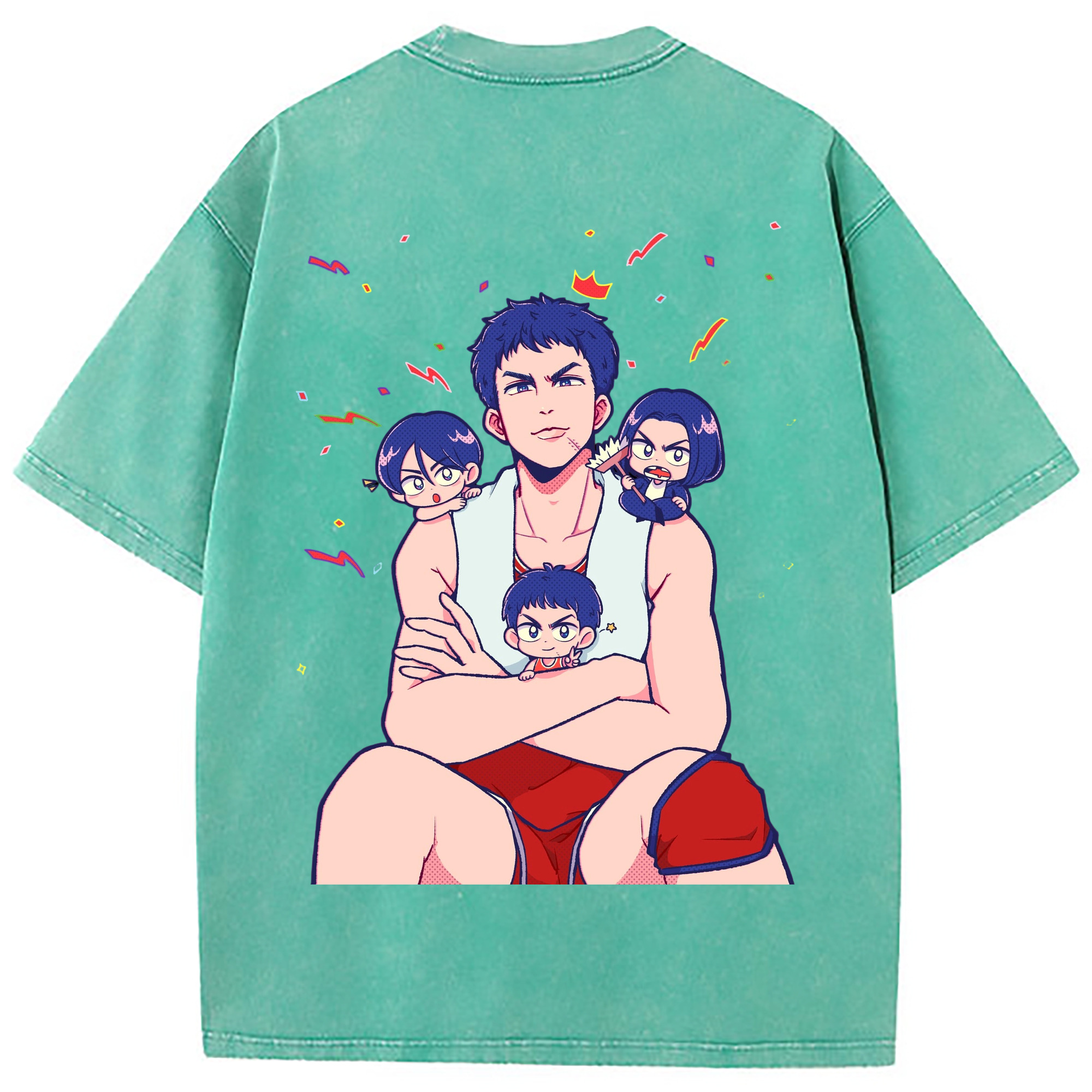 （画像用） SLAM DUNK／スラムダンク 綿100% ヴィンテージ風 半袖Tシャツ（背面プリント）